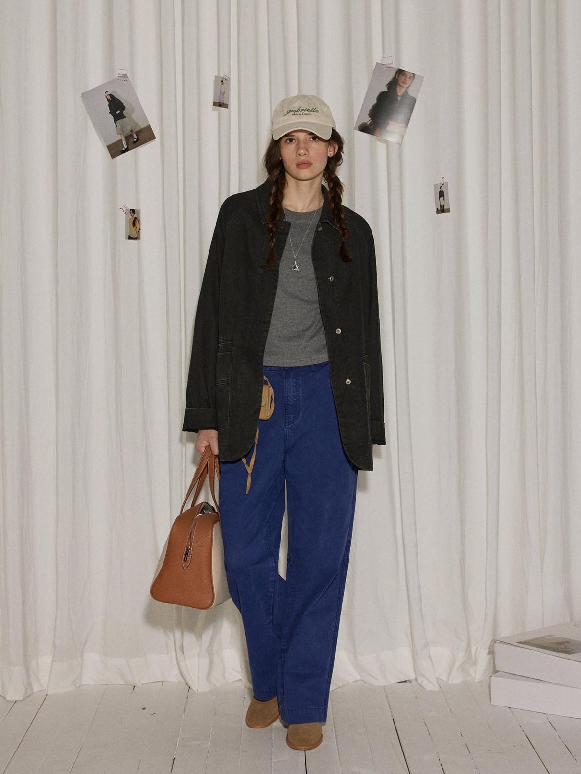 Lofi choose High Waist Distressed Vintage Blue Relaxed Cotton Zip Fly Womens Wide Leg Jeans