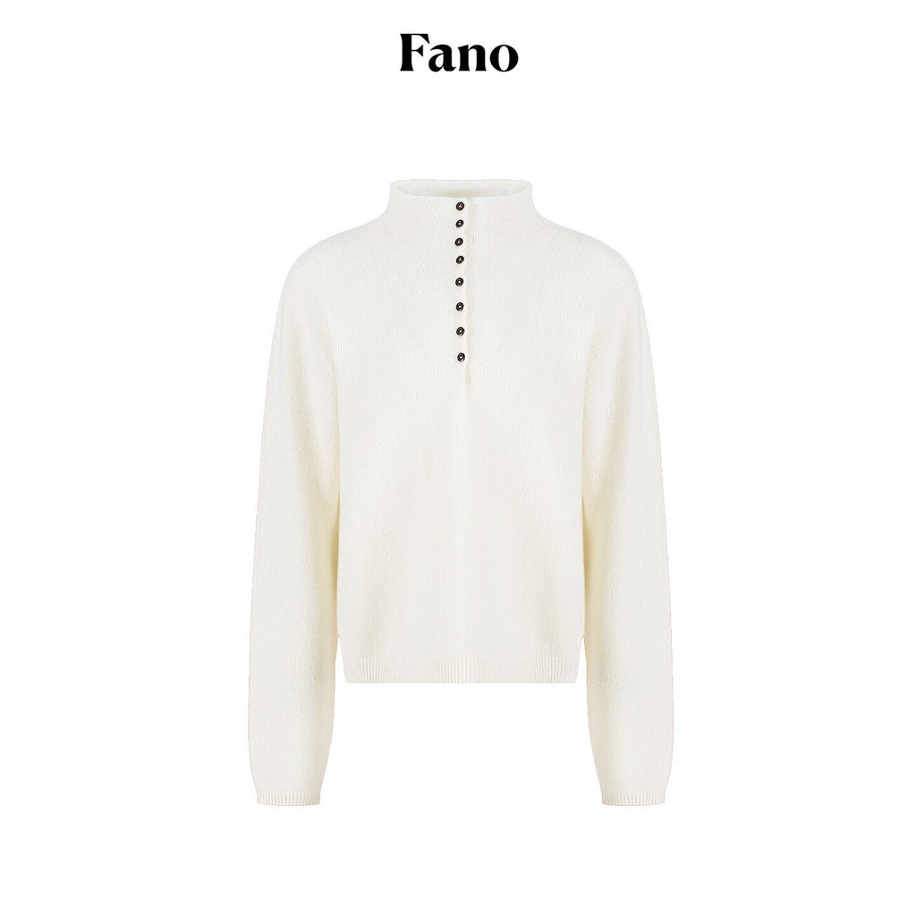 fano_Wool_Cashmere_Blend_Breathable_Loose_Half_Open_Collar_Women_Cardigans_MISSTT