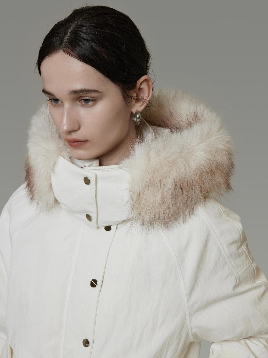 unspoken 90 Percent White Duck Down Warm Hooded Loose Short Commuter Women Down Jackets