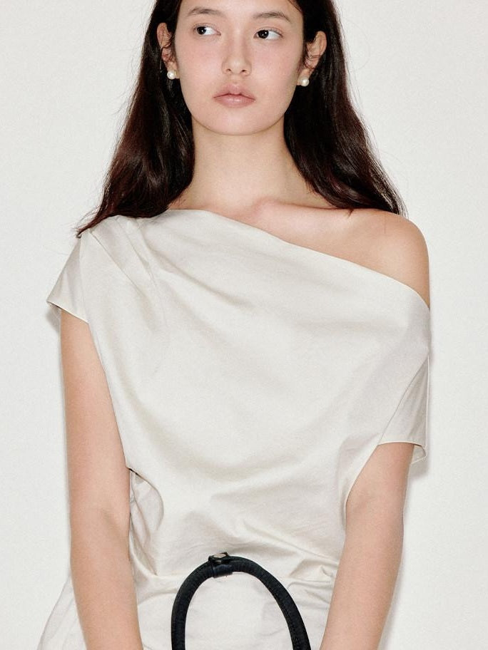 fano High Waist Cotton Blend A Line Office Casual Women Everyday Dresses Midi Dresses