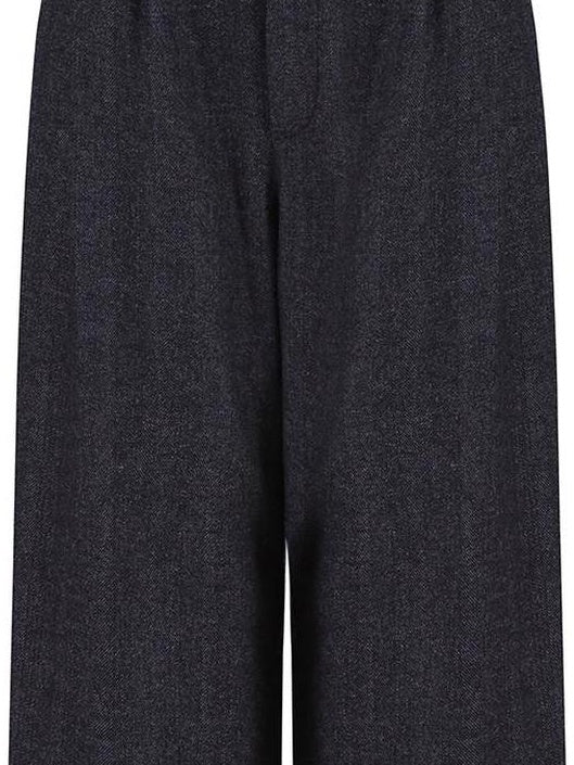 fano High Waist Minimalist Straight Leg Long Deep Gray Women Casual Pants