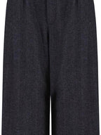 fano High Waist Minimalist Straight Leg Long Deep Gray Women Casual Pants