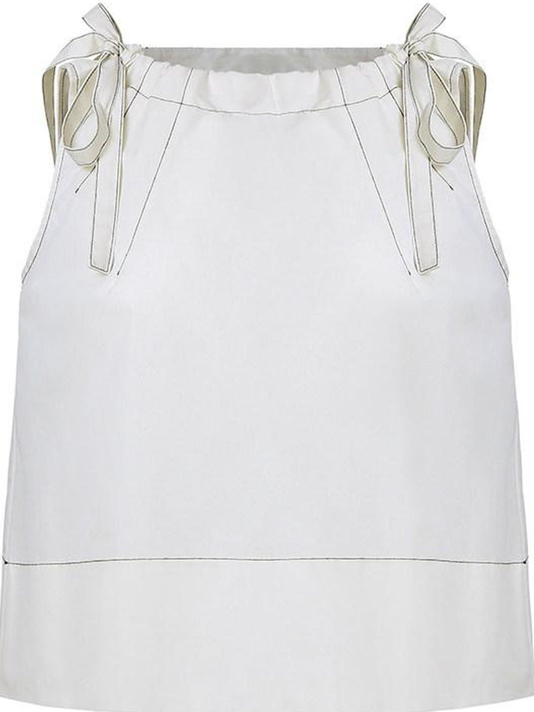 fano Breathable Cotton Blend Loose Fit Office Commuter Solid White Camisoles