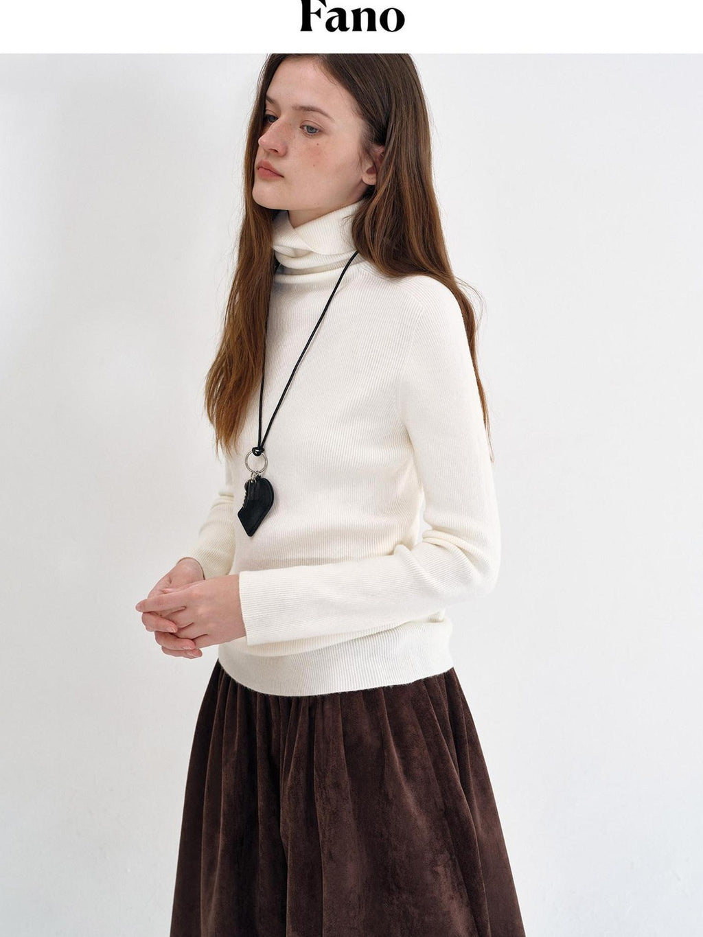 fano Soft Acrylic Blend Turtleneck Slim Fit Pullover Knit Women Everyday Sweaters