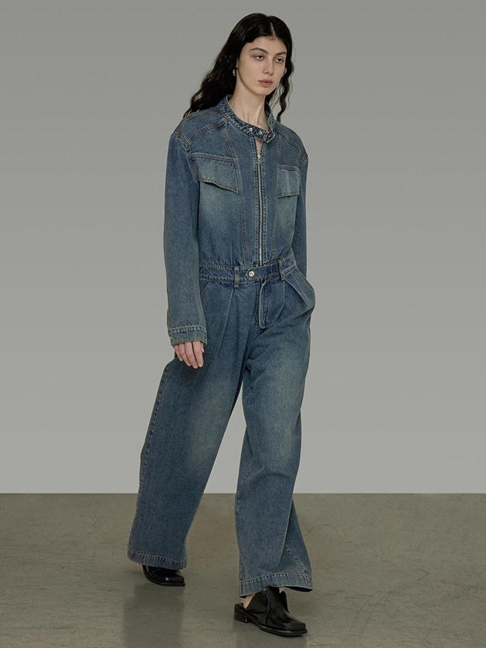 unspoken High Waisted Wide Leg Cotton Blend Office Commuter Blue Top & Pants Sets