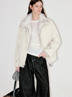 fano Warm 90% White Duck Down Straight Fit Korean Turn Collar Women Down Jackets