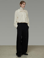 unspoken Breathable Lyocell Relaxed Button Collar Patch Pocket Women Beige Shirts