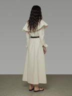 unspoken Comfortable Cotton Blend High Waist Asymmetrical Shirt Dress Office Maxi Dresses