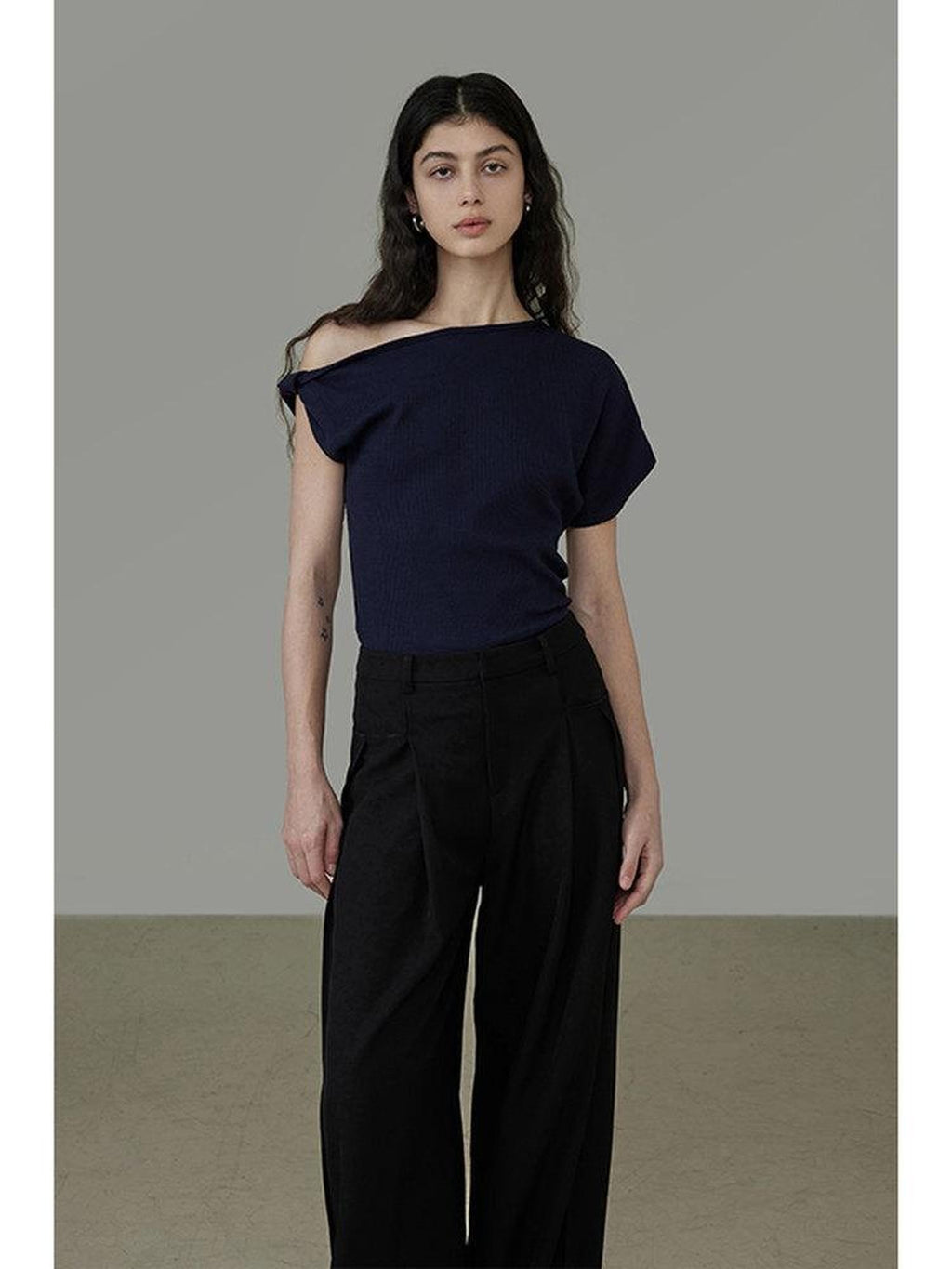unspoken Cooling Asymmetric Slim Work Women One Shoulder Cropped Off Shoulder Crop Tops