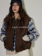 Lofi choose White Duck Down Padded Relaxed Cropped Commuter Collar Puffer Beige Vests
