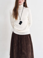 fano Soft Acrylic Blend Turtleneck Slim Fit Pullover Knit Women Everyday Sweaters