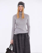 fano Soft Acrylic Blend Turtleneck Slim Fit Pullover Knit Women Everyday Sweaters