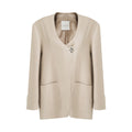 unspoken_Breathable_Tencel_Loose_Collarless_No_Button_Minimalist_Beige_Women_Blazers_MISSTT