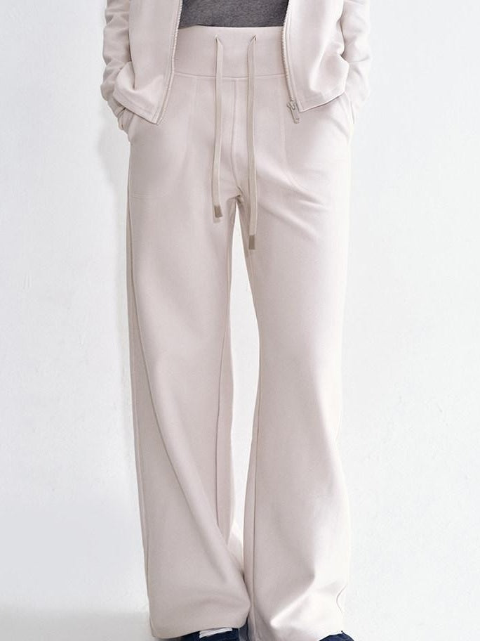 fano Breathable Stretch Minimalist Straight Drawstring Women Natural Waist Sweatpants