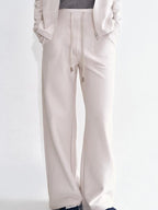 fano Breathable Stretch Minimalist Straight Drawstring Women Natural Waist Sweatpants