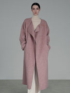 unspoken Pure 100 Wool Pockets Longline Straight Minimalist Commuter Women Wool Coats