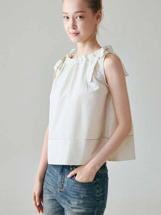 fano Breathable Cotton Blend Loose Fit Office Commuter Solid White Camisoles