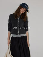 Lofi choose Soft Wool Blend Cozy Knit Button Front Relaxed Fit Office Women Cardigans