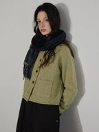 Lofi choose Soft Thick Loose Solid Knit Button Crewneck Long Sleeve Office Women Cardigans