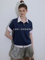 Lofi_choose_Soft_Loose_Fit_Henley_Collar_Commuter_Workwear_Navy_Grey_Short_Sleeve_T-Shirts_MISSTT