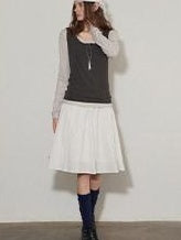 Lofi choose Slim Fit Commuter Round Neck Women Khaki Green Light Gray Long Sleeve T-Shirts
