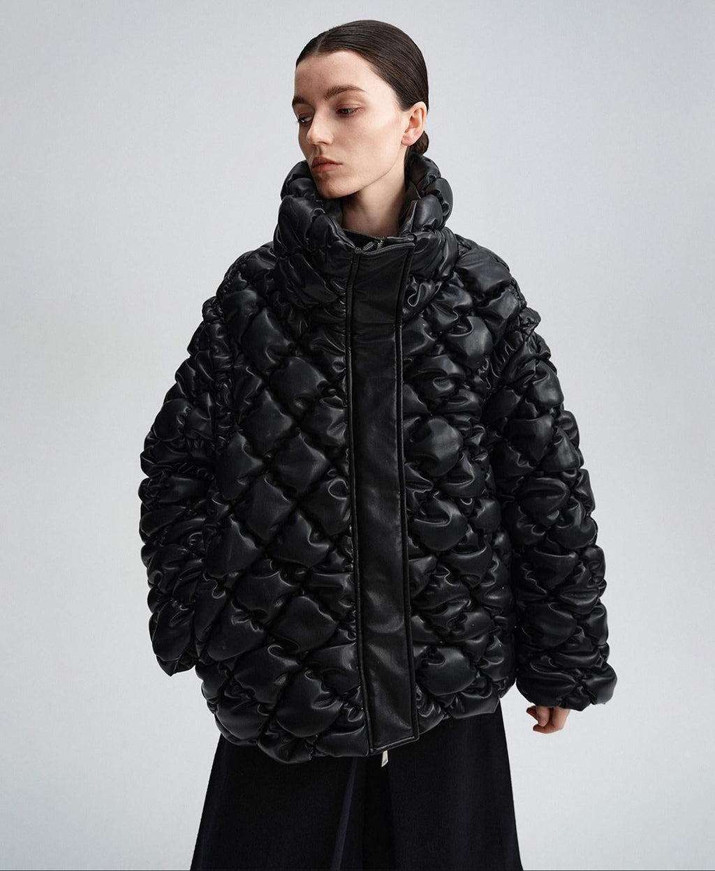 audreyyang 90 Percent Duck Down Thick Warm Casual Diamond Quilted Women Zipper Down Jackets