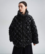 audreyyang 90 Percent Duck Down Thick Warm Casual Diamond Quilted Women Zipper Down Jackets