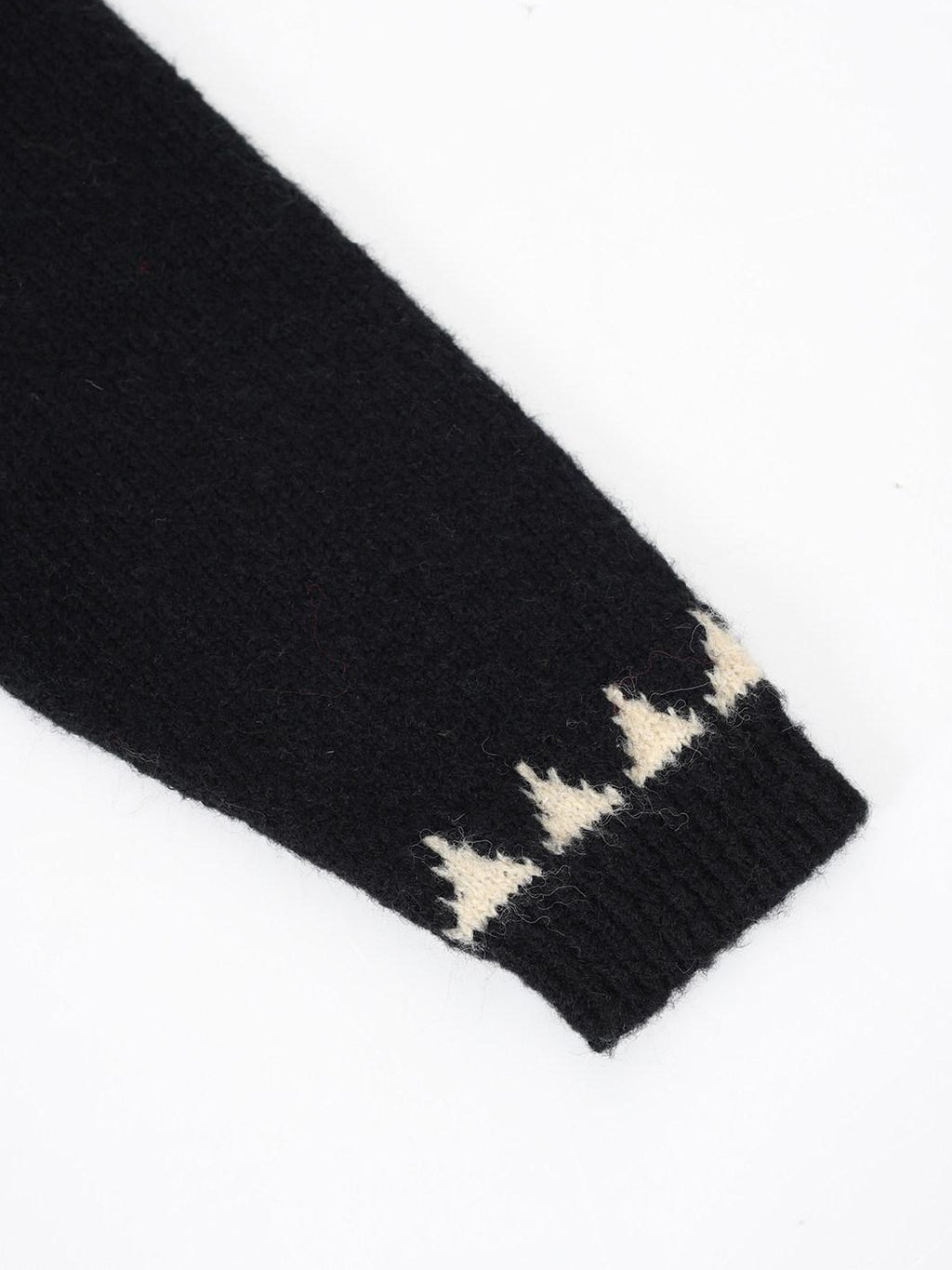 audreyyang Cozy Thick Oversized Geometric Totem Crewneck Women Wool Blend Sweaters