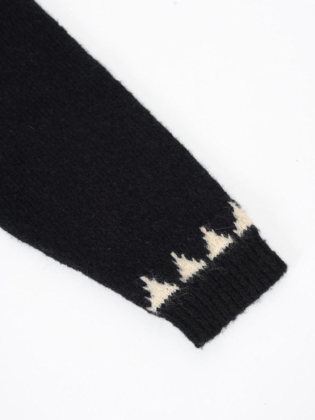audreyyang Cozy Thick Oversized Geometric Totem Crewneck Women Wool Blend Sweaters