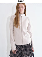 fano Stretch Long Sleeve Zip Front Sporty Standard Fit Women Solid Lounge Sets