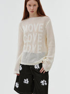 fano Lyocell Blend Loose Korean Commuter Crew Neck Letter Print Long Sleeve T-Shirts