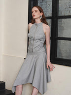 someone sometimes Chic Gray Cropped Top Midi Skirt Young Women S M L Top & Skirt Sets