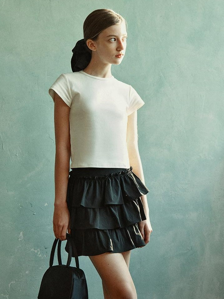 fano Stretch Cotton Commuter Straight Fit Women Crewneck Short Sleeve T-Shirts
