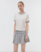 fano Quick Dry Cotton Stretch Loose Korean Crewneck Off White Short Sleeve T-Shirts