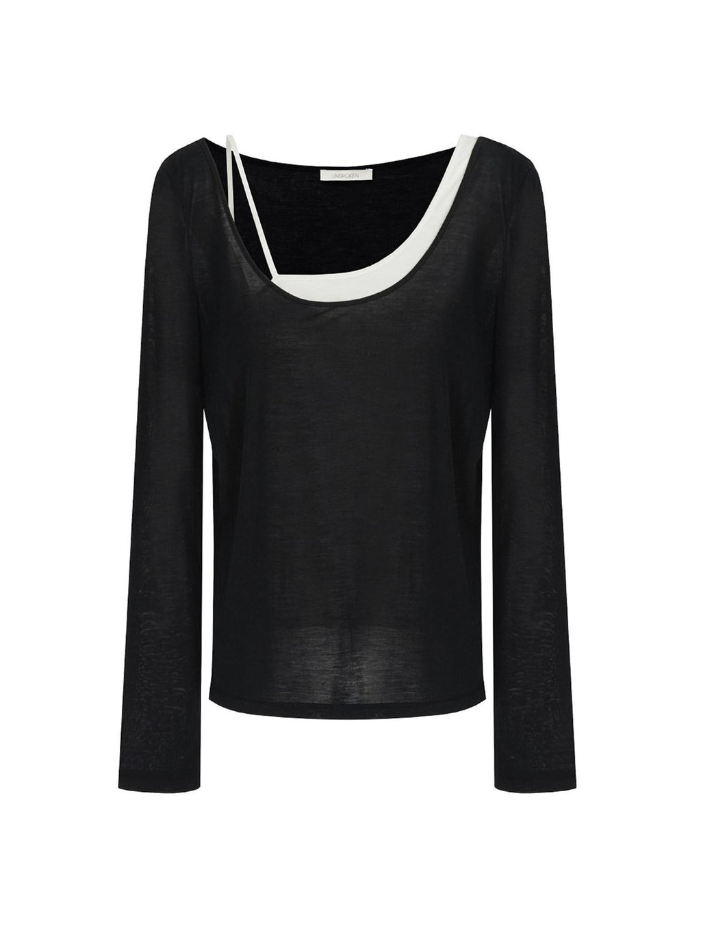 unspoken Asymmetric Lyocell Knit Slim Casual Colorblock Longsleeve Women Top & Pants Sets