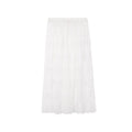audreyyang Lace Trim Cotton Loose Aline Skirt Short Sleeve Casual Women Top & Skirt Sets