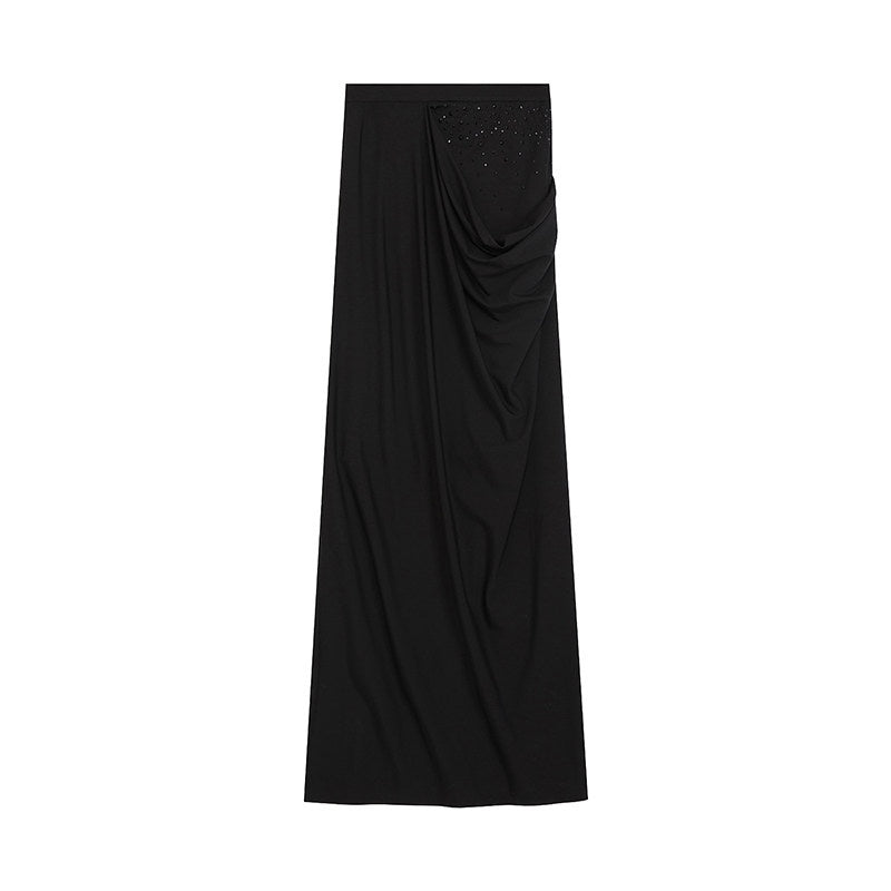 unspoken_Sleek_High_Waist_Minimal_Office_Pencil_H_Line_Viscose_Black_Maxi_Skirts_MISSTT