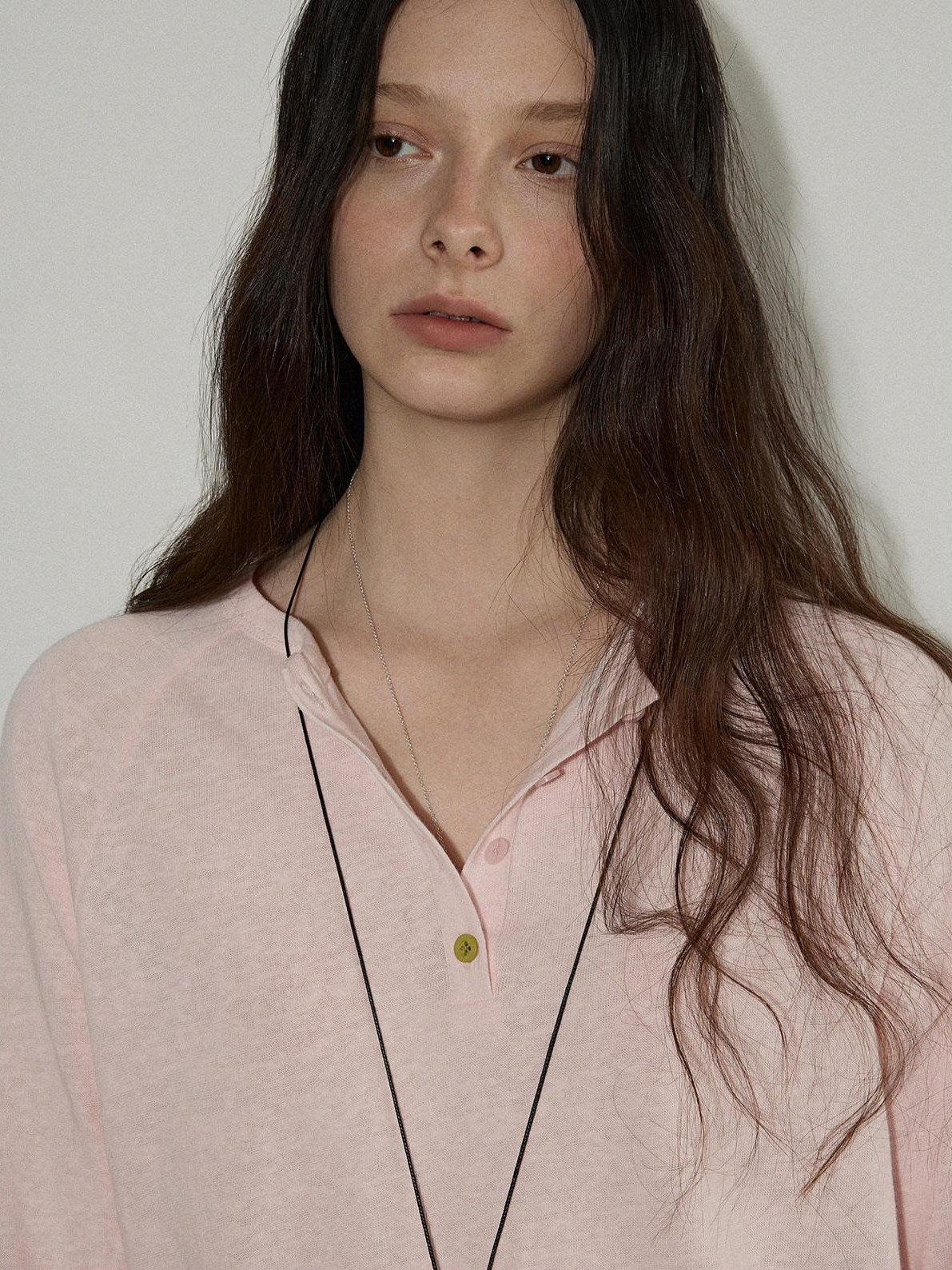 Lofi choose Cotton Blend Relaxed Raglan Commuter Women Pink Moss Gray Long Sleeve T-Shirts