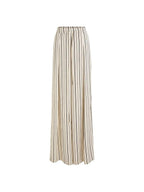 unspoken Minimalist High Waist Elastic Office Loose Striped Polyester Wide Leg Pants