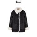 fano_Contrast_Color_Trim_Casual_Loose_Fit_Lapel_Collar_Women_Daily_Black_Short_Coat_MISSTT