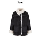 fano_Contrast_Color_Trim_Casual_Loose_Fit_Lapel_Collar_Women_Daily_Black_Short_Coat_MISSTT
