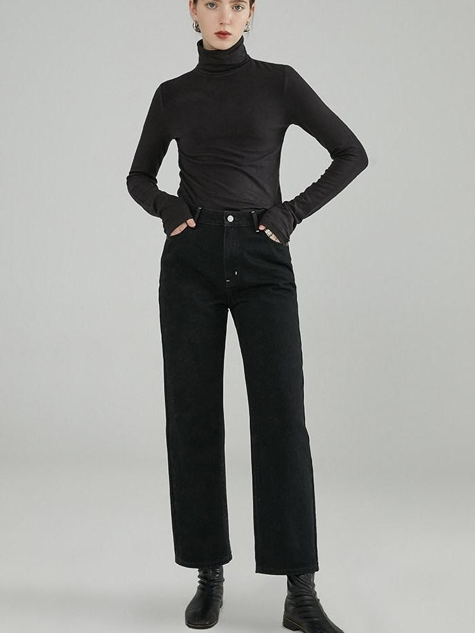 fano Commuter Turtleneck Slim Fit Women Acrylic Knit Solid Sweaters