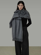 unspoken Cozy Double Sided Geometric Long Rectangular Warm Women Youth Polyester Scarves