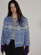 Lofi choose Cozy Thick Vintage Loose Zipper Women Acrylic Wool Cardigans