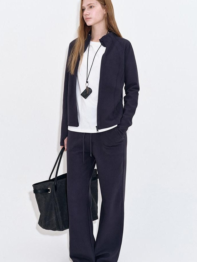 fano Breathable Stretch Minimalist Straight Drawstring Women Natural Waist Sweatpants