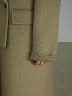 unspoken 70 Wool 30 Polyester Blend Minimalist Straight Double Breasted Blazer Wool Coats