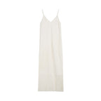 unspoken_Tassel_Trim_High_Waist_V-neck_A_Line_Strappy_Office_Beige_Polyester_Midi_Dresses_MISSTT