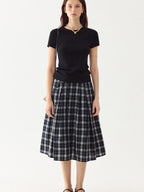 fano Cooling Lyocell Blend Korean Slim Short Sleeve Tee Basic Crop Tops