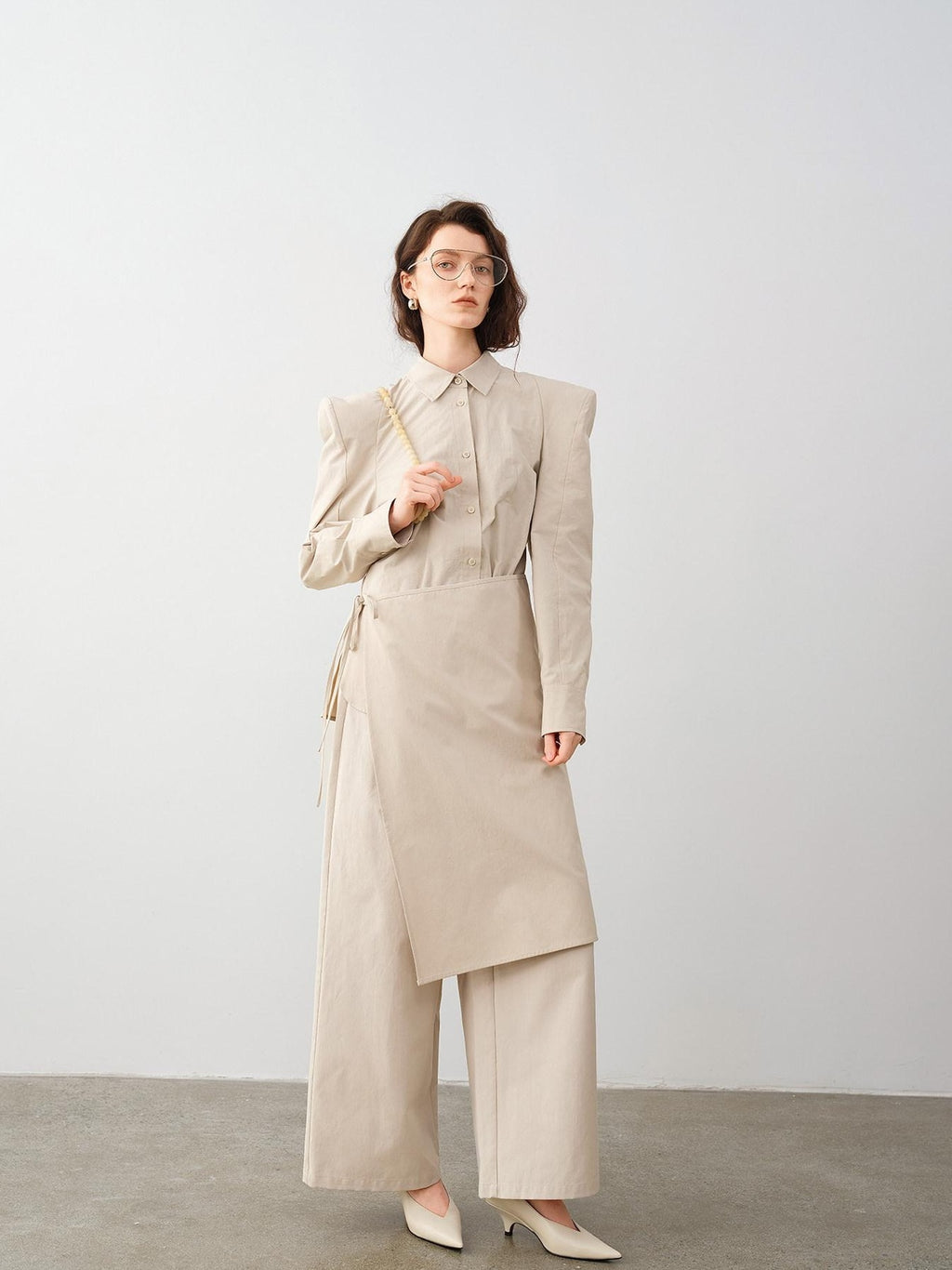 audreyyang Durable Long Sleeve Cotton Blend Relaxed Fit Women Top & Pants Sets