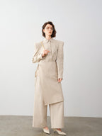 audreyyang Durable Long Sleeve Cotton Blend Relaxed Fit Women Top & Pants Sets